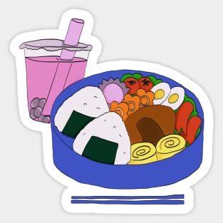 Bento and Bubble Tea Sticker